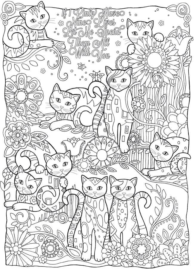 Creative Haven Cats Adult Coloring Book Cat ColorsFree Printable