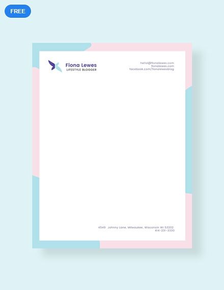 free personal letterhead letterhead templates designs 2019