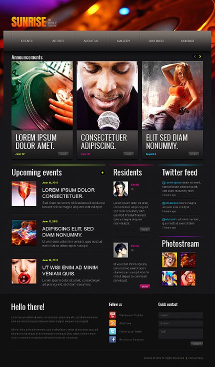 dj web template