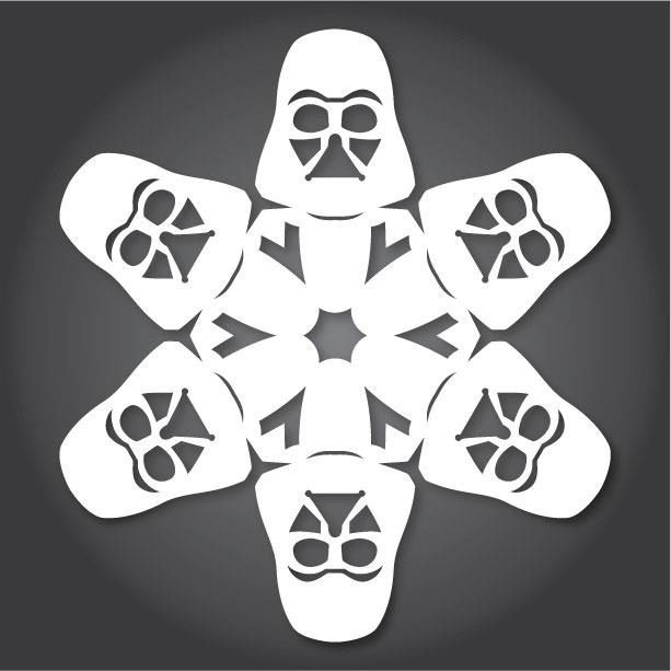 Intergalactic Christmas Crafts Darth Vader Snowflake Intergalactic Christmas Crafts Darth Vader Snowflake