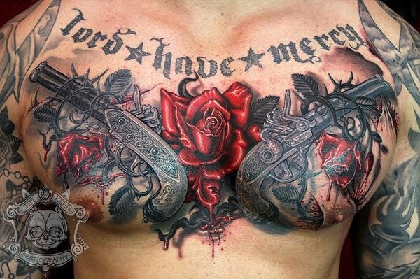 Loving this chest piece.....on my man of course!! | Cool chest tattoos