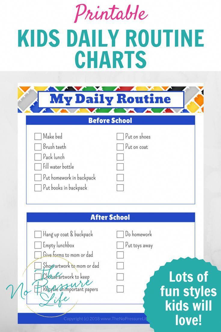 This Printable Lego Routine Chart For Kids Is So Smart It Features This Printable Lego Routine Chart For Kids Is So Smart It Features A Daily Schedule To Help Elish Their Morning And