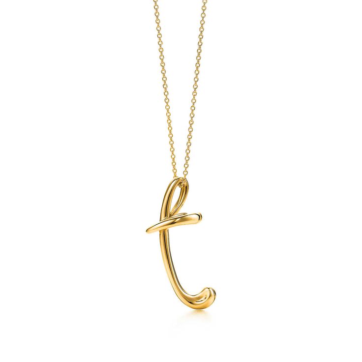 Elsa Peretti 18k Gold Letter A Pendant Pendants Silver - Elsa Peretti Letter Pendant Gold