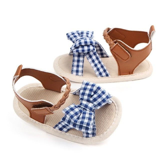 Baby Girl's Tartan Shoes With Bow Available In 3 Colours Baby Girl's Tartan Shoes With Bow Available In 3 Colours