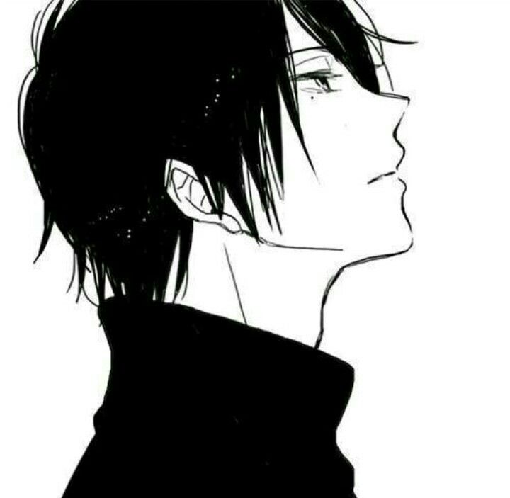 Anime boy side view