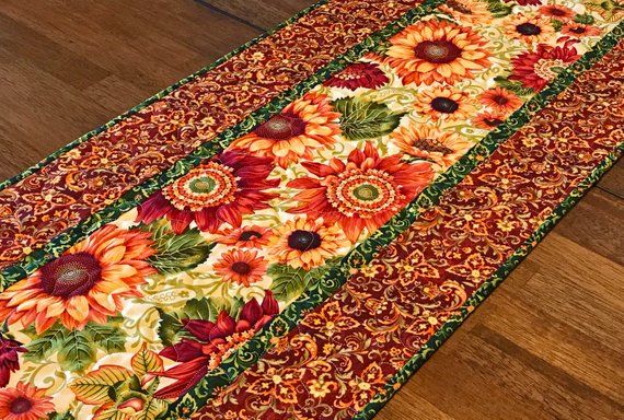 Fall Floral Quilted Runner