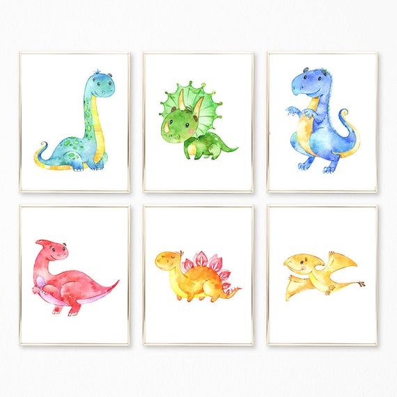 Dinosaur Nursery Wall Art New Baby Gift Dinosaur Nursery Boys Wall Art Botanical Boys Bedroom Decor Nursery Print Dinosaur Poster