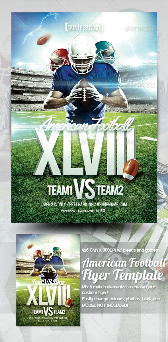 American Football Flyer Template American football, Flyer - football flyer template American Football Flyer Template American football, Flyer - football flyer template