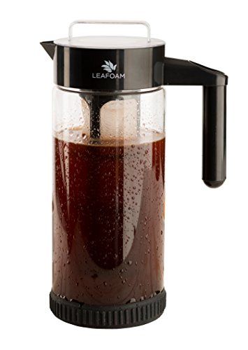 Leafoam Cold Brew Coffee Maker 13l44oz Iced With Noslip Leafoam Cold Brew Coffee Maker 13l44oz Iced With Noslip Basetea Gl Pitcherdishwasher Safe Mesh Infuser Brewing