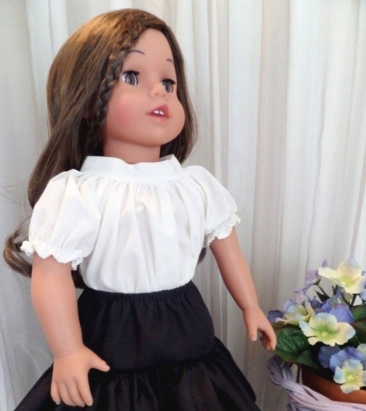 Doll Clothes White Ruffled Shirt with Straps fits 18 inch American Girl Doll Clothes White Ruffled Shirt with Straps fits 18 inch American Girl