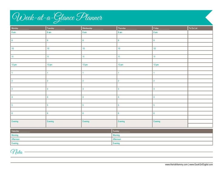 The 25+ best Week at a glance printable ideas on Pinterest At a - daily task planner template The 25+ best Week at a glance printable ideas on Pinterest At a - daily task planner template