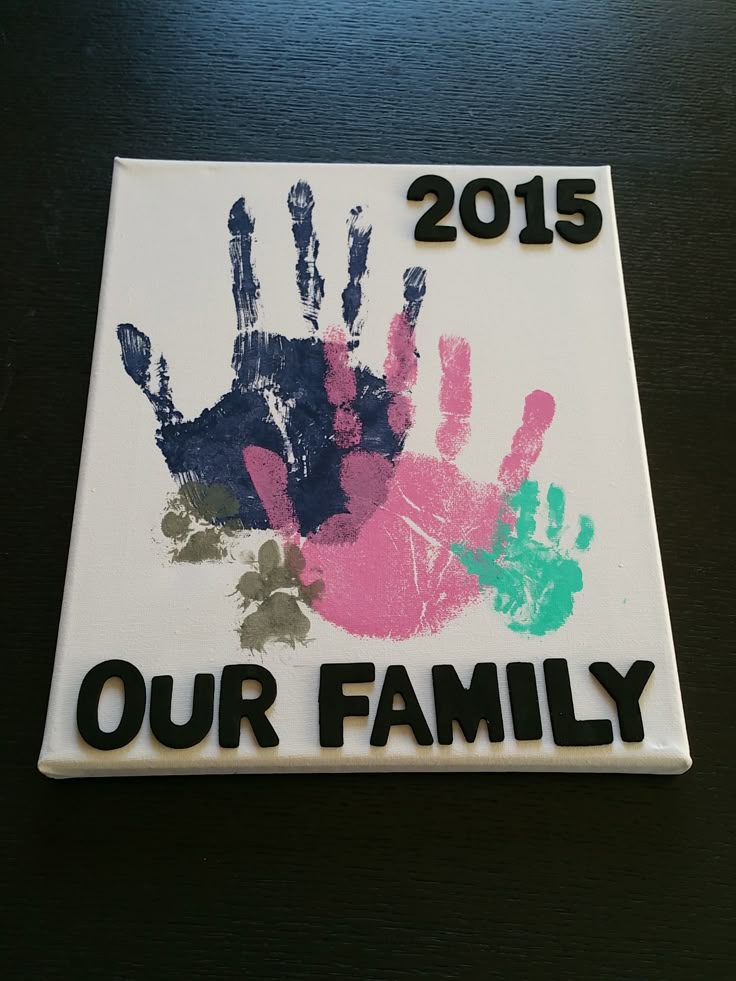 family handprints on canvas stuff to try pinterest canvases