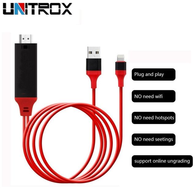 Lightning to Digital AV TV HDMI Cable Adapter For Ipad air iphone 5S 6S 7 8 X