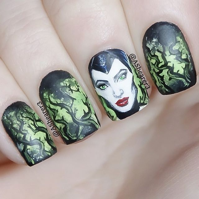 Nail Art Inspired By Disney S Maleficent Nails Nail Art Inspired By Disney S Maleficent Nailakeup In 2018 Pinterest Nails And