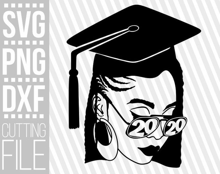Download Graduation Black Woman 2020 svg, Afro woman svg, Glasses ...