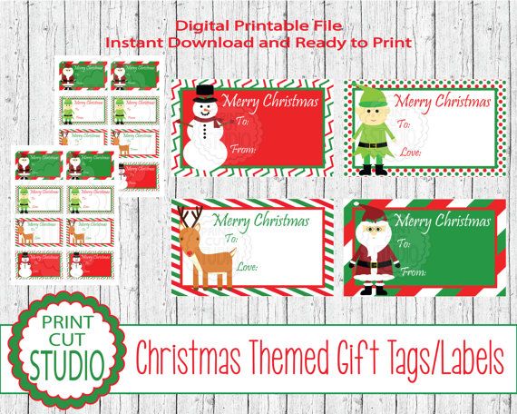 Christmas Seasonal Gift Tags/Labels INSTANT DOWNLOAD | Etsy | Christmas party gift, Christmas ...