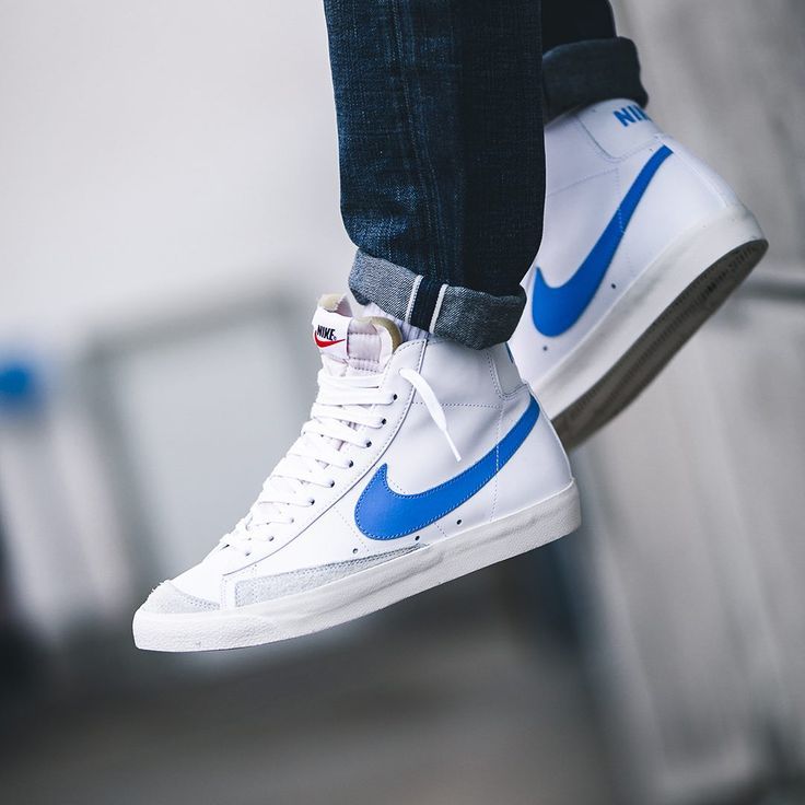Nike blazer mid '77 vintage blue / white men's sneakers ... Nike blazer mid '77 vintage blue / white men's sneakers ...
