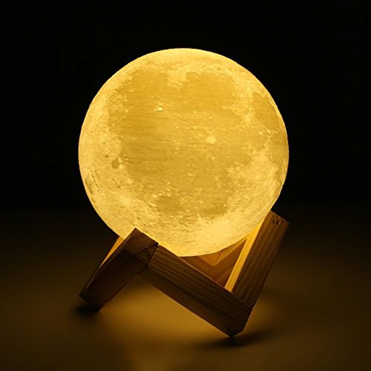 Lampwin 7.1 Inch 3D Printing Full Moon Light USB Rechargeable Dimmable LED 3D Lantern 7.1inch//18cm Touch Switch Warm // Cool White Crescent Enchanting Moon Night Light for Baby Nursery Kids Bedroom Home Moon lamp