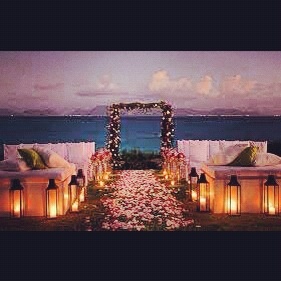 59 Best Beach Ceremony Images On Pinterest Weddings Beaches What A Beautiful Set Up For An Evening Beach Wedding