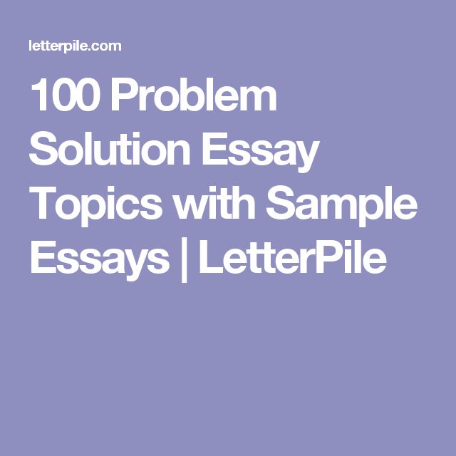 Problem-and-solution essay