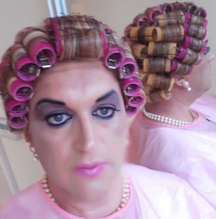 Ladies Curly Roller Hair Fish Wife Wig Hair Dresser Retro Housewife Curlers