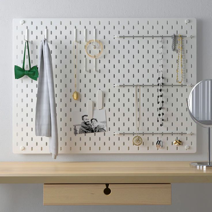 SKÅDIS Pegboard combination, white, 30"x4 ¾"x22". Order