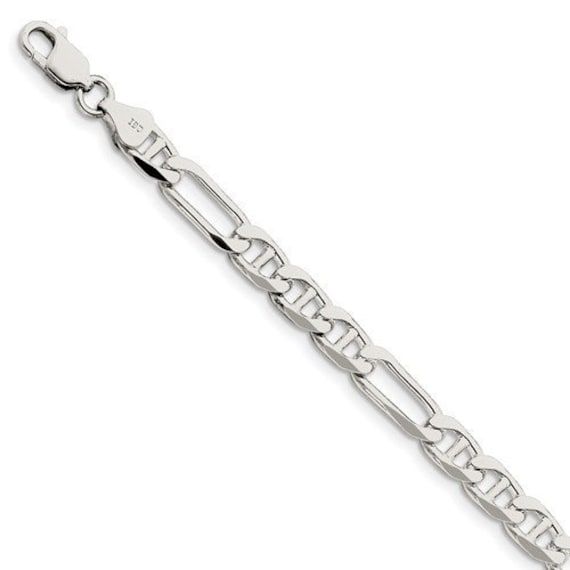 Sterling Silver 6.5mm Anchor Chain Necklace 18in Necklace Sterling Silver 6.5mm Anchor Chain Necklace 18in Necklace