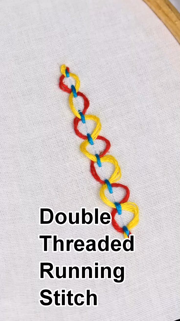 Double Threaded Running Stitch Double Threaded Running Stitch
