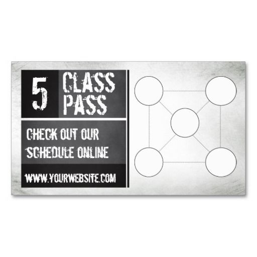 26 Best Gym And Fitness Marketing Material Templates Images On Pinterest Business Cards Carte Class Pass Template