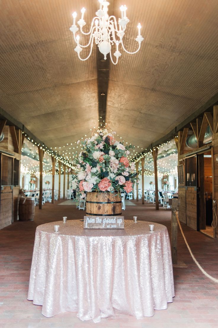 Glam and rustic wedding reception entrance table. Perfected with