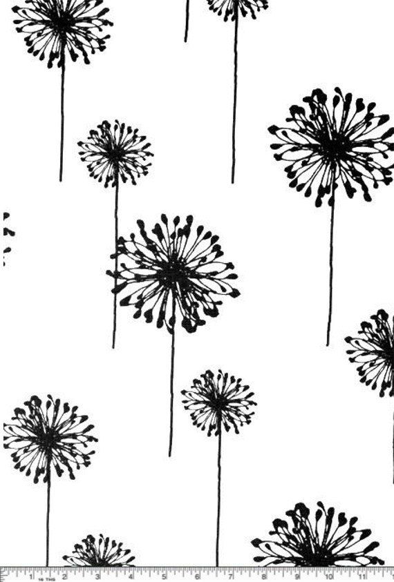 Dandelion Cotton Fabric One Yard Drapery Black And B1ebe8fa13afc0cb65536f19af091 Dandelion Print Nursery Jpg