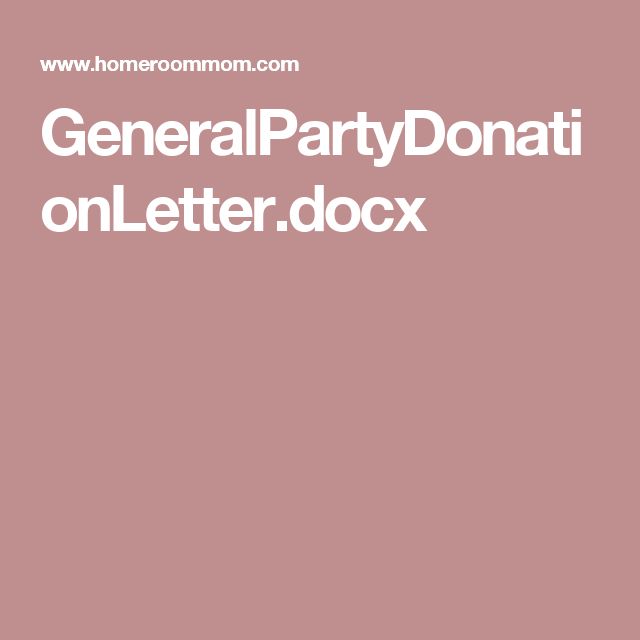 General Party Donation Letter Template General Party Donation Letter Template