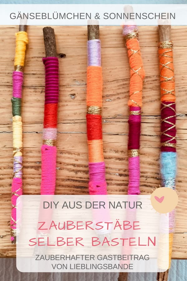Magische Zauberstäbe selber basteln - DIY | Upcycling | Gänseblümchen & Sonne...