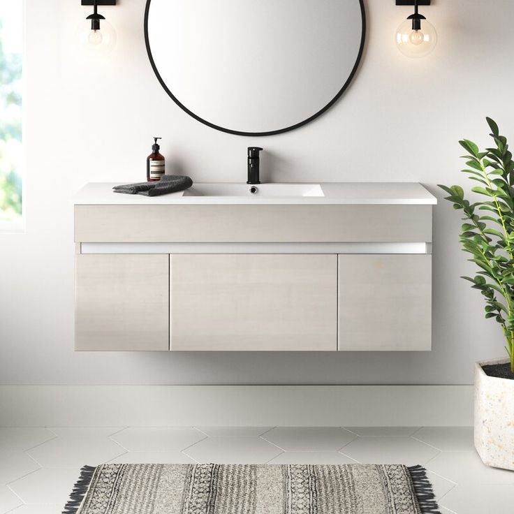 Kailee Floating 48 Single Bathroom Vanity Reviews Allmodern Bathroom Vanity, All Modern Floating Vanities