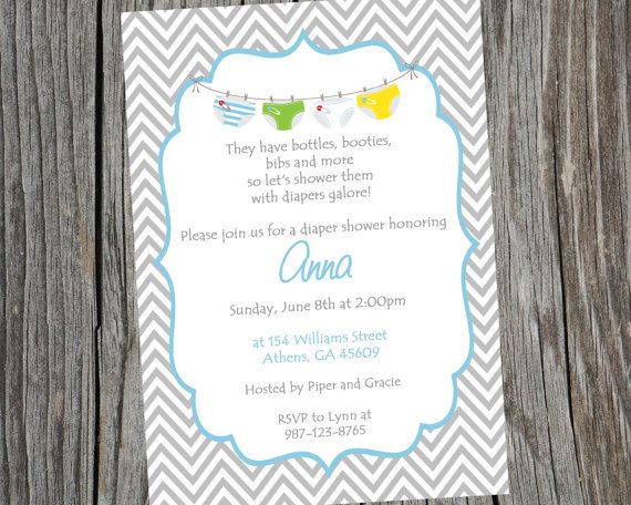 diaper shower invitation