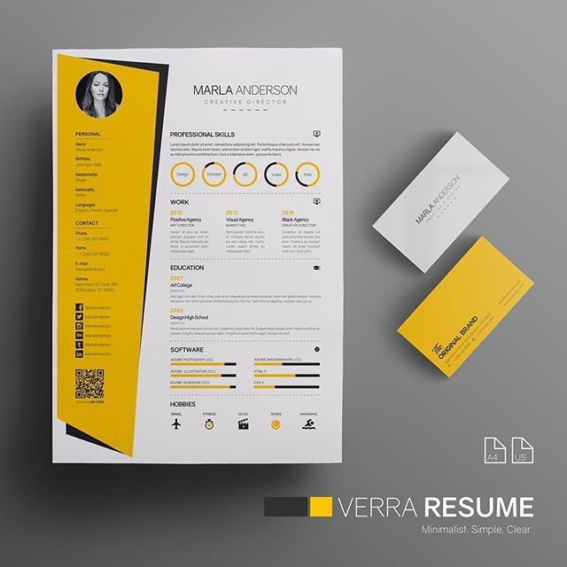 Verra Resume is a minimalist, unique and professional resume template designed to make an impression. Easy to edit and customize, with a single page resume design, cover letter and portfolio templates. All elements can be customised to perfectly fit your needs. This is the fast and flexible solution for anyone looking for a professional looking resume. FEATURES 3 Different Template Cover Letter /// One Page Resume /// Portfolio Pages Customize Logo Style Header Free Icon Used (Included) EA...