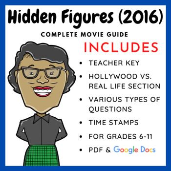 Hidden Figures: Movie Guide (Google Docs & PDF) | Movie guide, Hidden