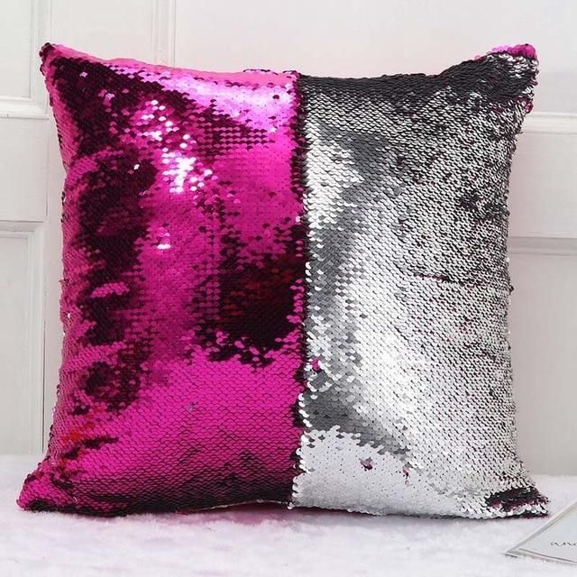 Meijuner Diy Mermaid Sequins Cushion Sequins Cushion Covers Pillow Cases