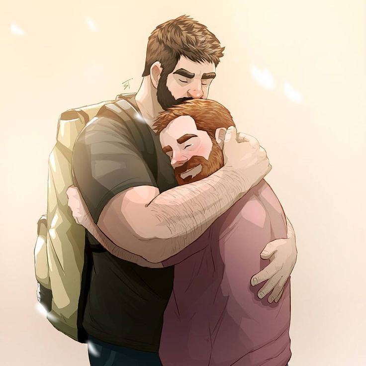 Anime dad and son