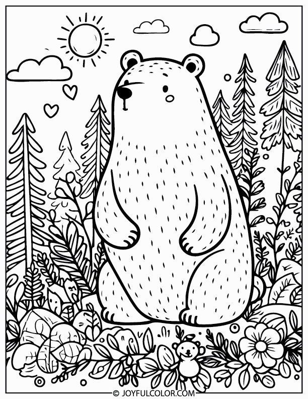 Unleash Creativity: Free Printable Bear Coloring Pages for All Ages
