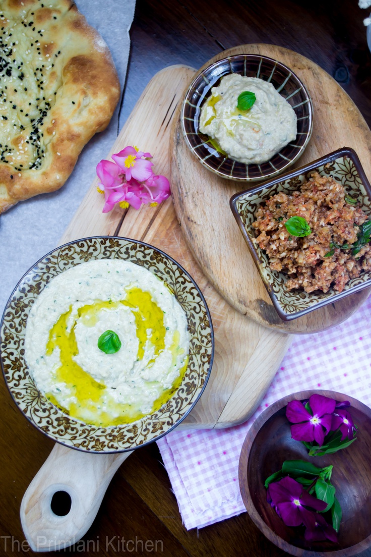 Moroccan/Turkish Dips & Bread! Dip recipes appetizers, Recipes, Foodie recipes