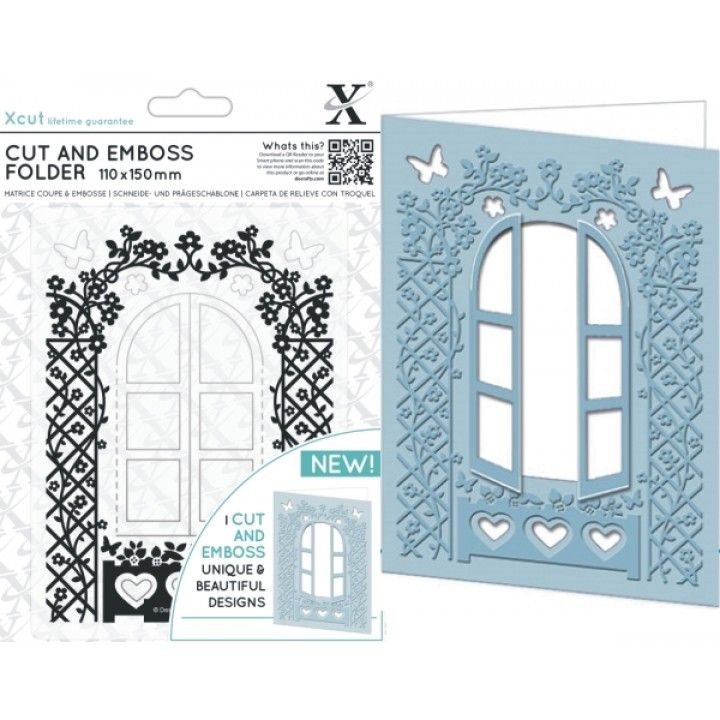 Cottage Window Xcut Cut /& Emboss Scrapbook Paper Craft Folder 110x150mm