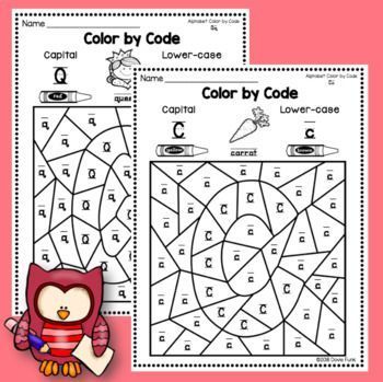 Alphabet Worksheets For Young Learners Alphabet Coloring Worksheets 26 Color By Code Pages For Young Learners Alphabet Coloring Color Worksheets Coding