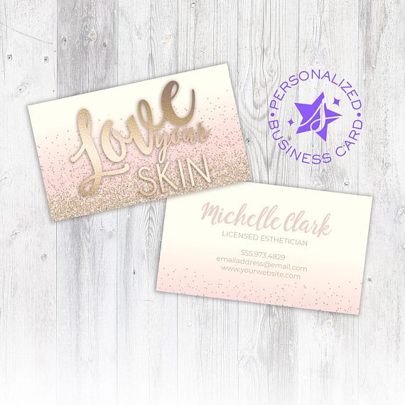 Licensed Esthetician Business Card Personalized Licensed Esthetician Business Card Personalized