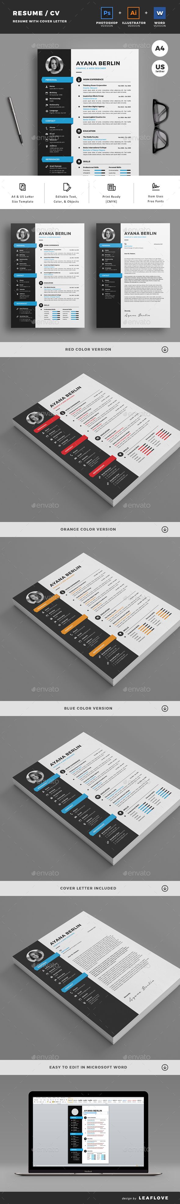 Resume - Resumes Stationery Download here: https://graphicriver.net/item/resume/19823273? ref=classicdesignp