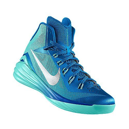 My Customized Nike Shoes. Blue and Green Nike Lunar HyperDunk 2014.
