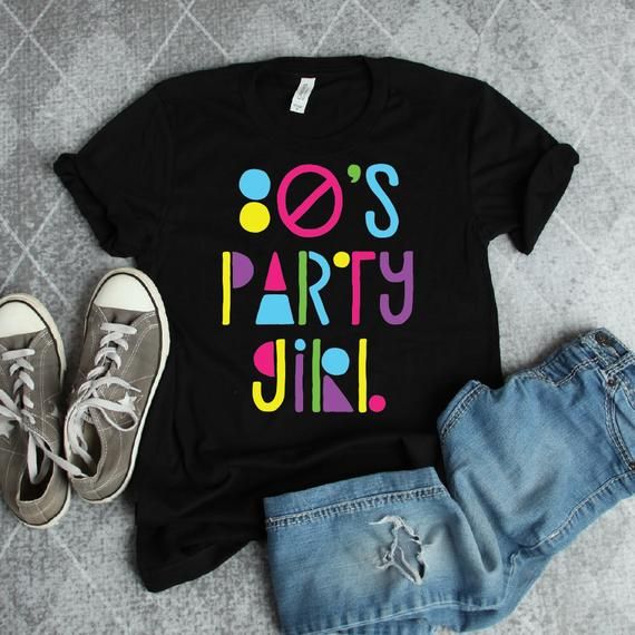 IT/'S THE 80s BABY Mens T-Shirt S-3XL Black Outfit Fancy Dress Costume Neon 80/'s