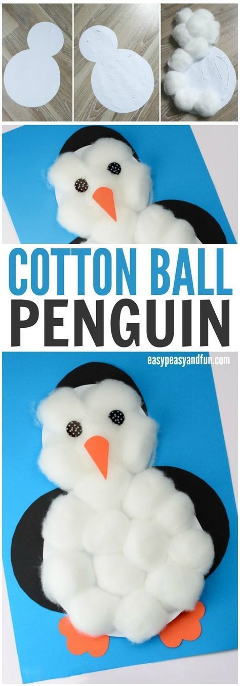 Adorable Cotton Balls Penguin Craft For Kids To Make Adorable Cotton Balls Penguin Craft For Kids To Make