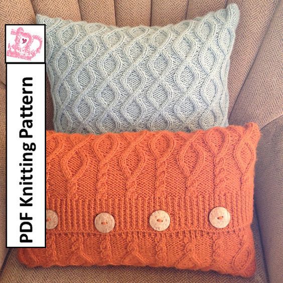 66 best Pillow Cover Knitting Patterns images on Pinterest Pillow covers, K...