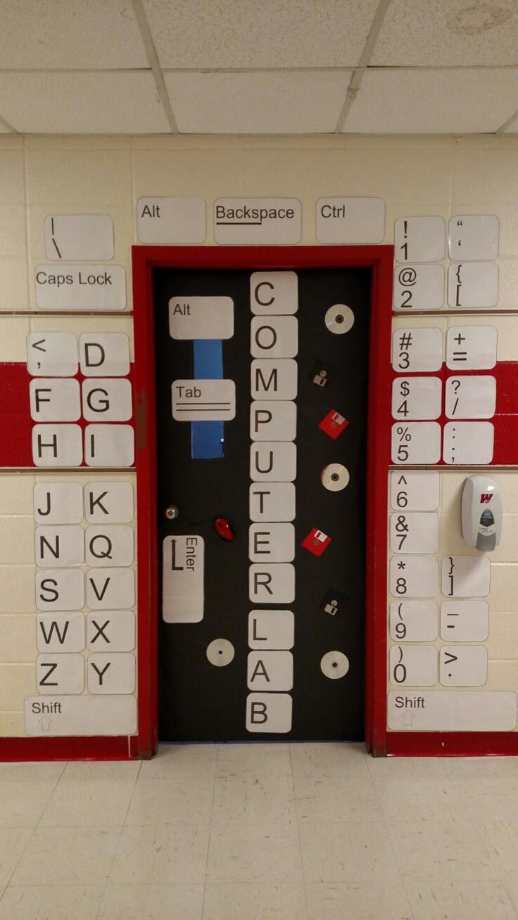 Computer lab door decorations | Computer lab decor, Computer lab